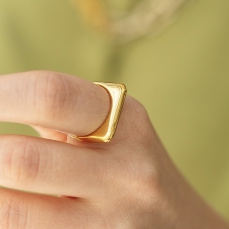 Anel minimalista - Banhado a ouro 18k