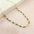 Choker cristais verdes e coração - Banhado a ouro 18k C-B - comprar online