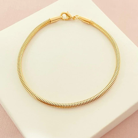 Pulseira rabo de rato - banhado ouro 18k - comprar online