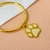 Bracelete pingente pata resinada mescla - Banhado a ouro 18k - comprar online