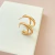 Brinco argola dupla lisa 7025b - banhado ouro 18k