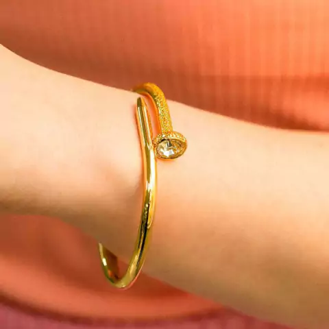 Bracelete Prego luxo - Banhado a ouro 18k A-L