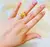 Anel pingente flor e coração - banhado ouro 18k - comprar online