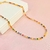 Choker rivieira colors - banhado a ouro 18k