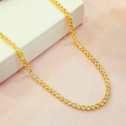 Choker riviera cristais - banhada a ouro 18k