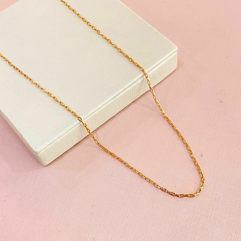 Corrente masculina elo - banhado a ouro 18k