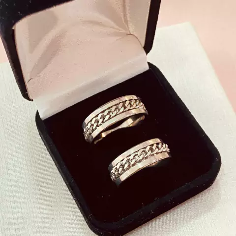 Par de alianças corrente - Aço