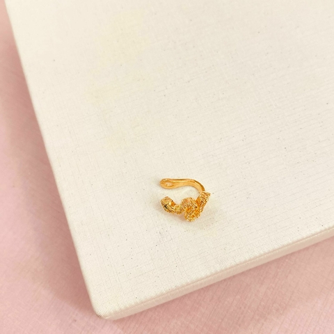 Piercing Fake cobra- banhado a ouro 18k