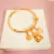 Bracelete com pingentes urso love - banhado a ouro 18k