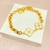 Pulseira trevos brancos - banhado a ouro 18k