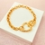 Pulseira fecho coração- banhado a ouro 18k - comprar online