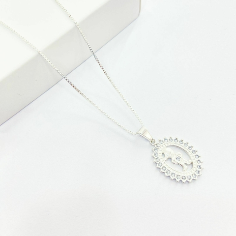Colar filho mandala oval - banhado a Prata 925 - comprar online