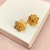 Brinco argola trevos - banhada a ouro 18k - comprar online
