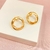 Brinco círculo martelado - banhado a ouro 18k - comprar online