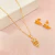 Conjunto coruja - banhado a ouro 18k - M - comprar online