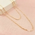 Colar duplo elos - banhado a ouro 18k - M - comprar online