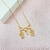 Colar meninas e zircônia - banhado a ouro 18k - M - comprar online