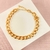 Pulseira elos groumet - banhado a ouro 18k - M - comprar online