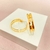 Brinco argola vazada - banhado a ouro 18k - T - comprar online