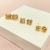 Trio de brincos trevos cravejados - banhado a ouro 18k - T - comprar online
