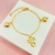 Pulseira menina love - banhada a ouro 18k - comprar online