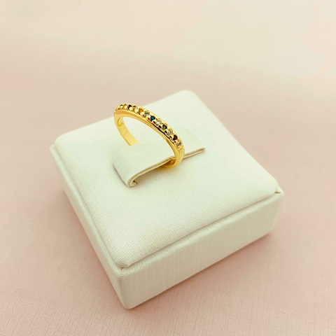 Anel aparador color cravejado - banhado a ouro 18k - comprar online