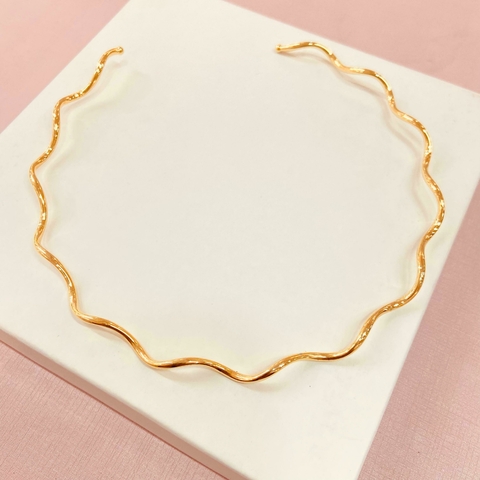 Choker aro onda - Banhado a ouro 18k - comprar online