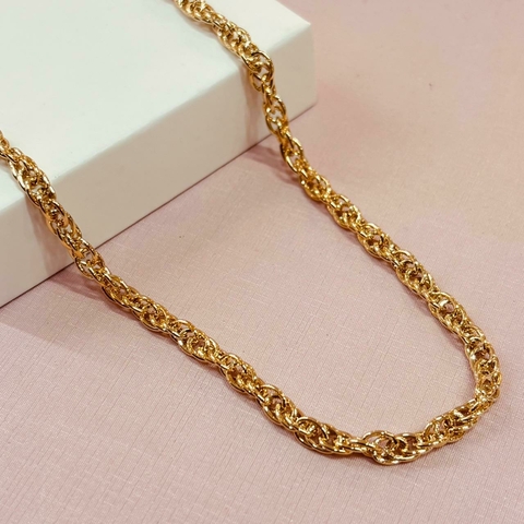 Choker elos especiais - banhado a ouro 18k