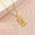 Colar pingente letra placa - banhado a ouro 18k - comprar online