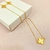 Colar longo trevo - banhada a ouro 18k - comprar online