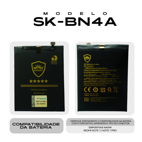 BATERIA XIAOMI BN4A REDMI NOTE 7 | NOTE 7 PRO SKAIKY OFICIAL - comprar online