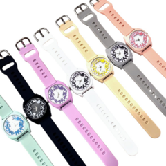 Reloj numeros relieve corazon
