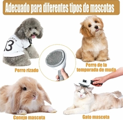 Cepillo cardina Saca Pelusa para mascotas con boton - revende