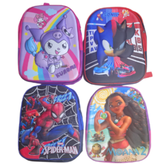 mochila 3d con relieve doble cierre de 13 pulgadas personajes infantiles - comprar online