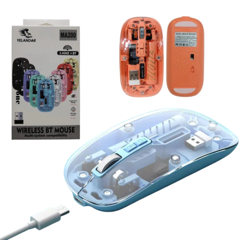 mouse inalambrico transparente