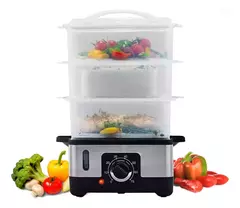 Vaporera Eléctrica Cocina Al Vapor 3 niveles