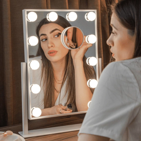 10 Bombillas foco led Autoahesivas para Espejo