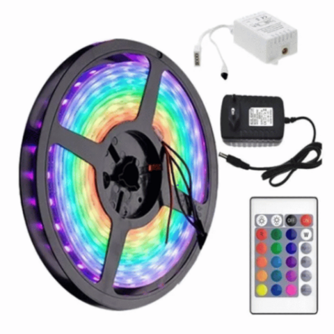 Tira Led 3528 de 5 Metros RGB Colores Autoahesivo