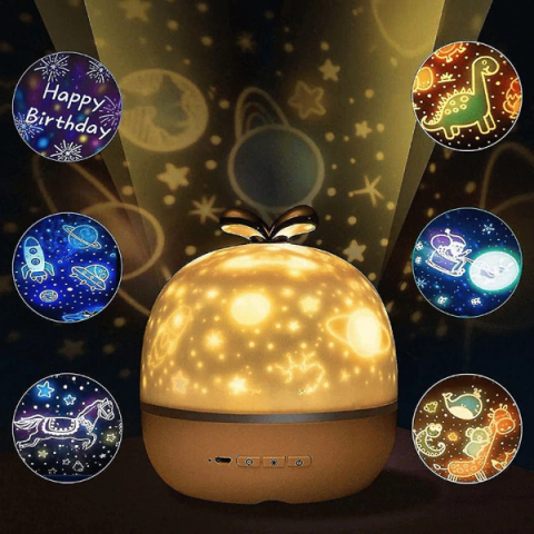 proyector velador con filminas cambiables