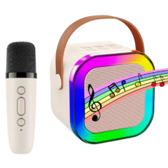 Parlante Portatil con luces colores + Microfono Inalambrico karaoke - comprar online