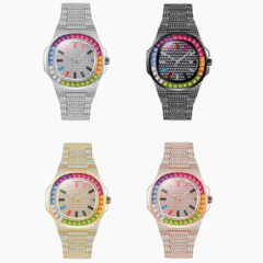 Reloj Metal femenino multicolor calendario