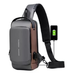 Mochila morral bandolera antirrobo Candado y Usb - comprar online