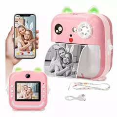 mini camara de fotos infantil + impresion termica + pantalla digital - comprar online