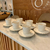Set x 6 tazas y platos de café borde dorado