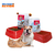 Kit Comedouro/Bebedouro Automático 1,5L Vermelho