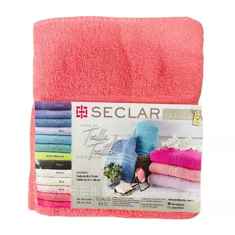 Juego de Toalla y Toallón Seclar 100% Algodón 450g - comprar online