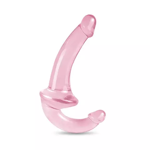 Pênis Duplo Rosa Strapless Macio - Pink Jelly - Código 1212