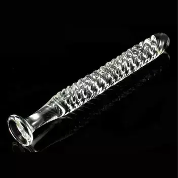 Plug Anal de Vidro Com Textura Massageadora -Código 237