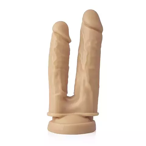 Pênis Duplo com Ventosa 18X4 e 16X3cm - Código 5126