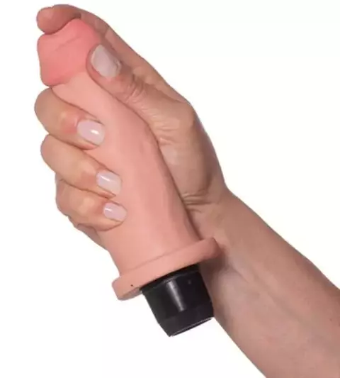 Pênis Tom Bege Realistic skin Com Vibro 14x3,5cm - Código 5013